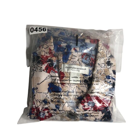 Christopher & Banks Jacket Womens M Petite Floral Art To Wear Abstract Pockets - Picture 16 of 16